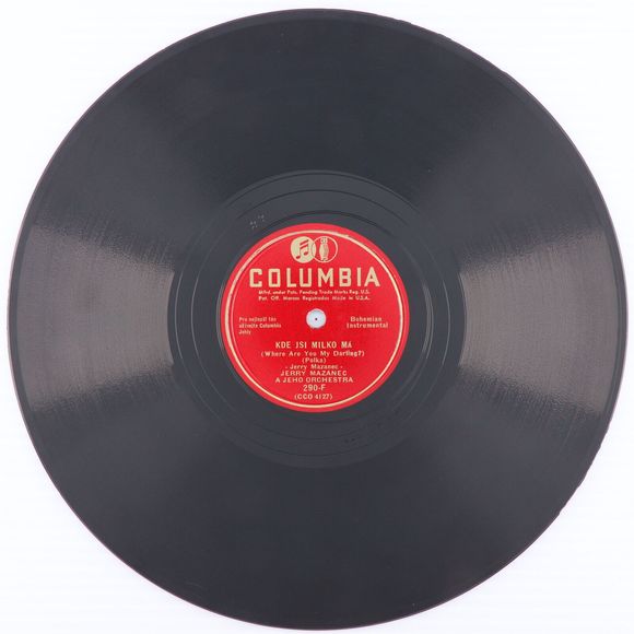Jerry Mazanec, Smutny Mlyn / Kde Jsi Milko Má 1946 10" 78 rpm Record 290-F Czech - Picture 4 of 16